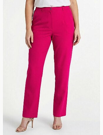 Pantalón recto liso con cintura semielástica - Afibel