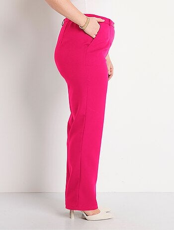 Pantalón recto liso con cintura semielástica - Afibel