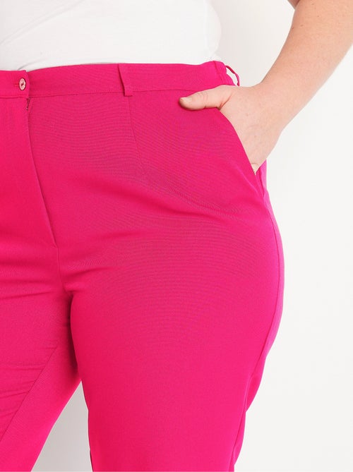 Pantalón recto liso con cintura semielástica - Afibel - Kiabi