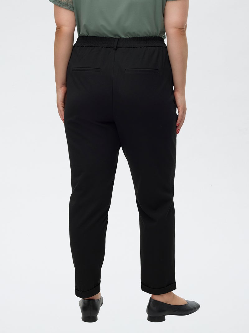 Pantalón recto liso Negro - Kiabi