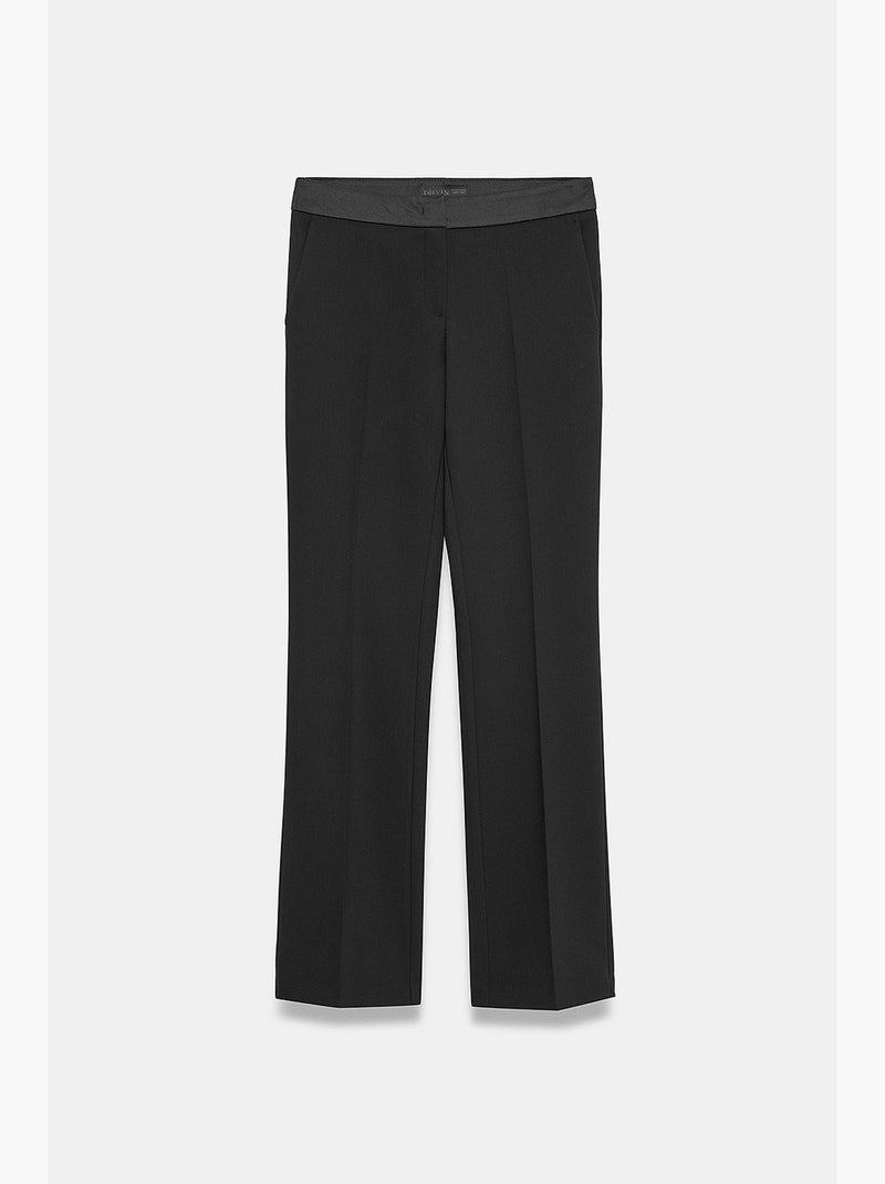 Pantalón recto mujer dilvin Negro - Kiabi