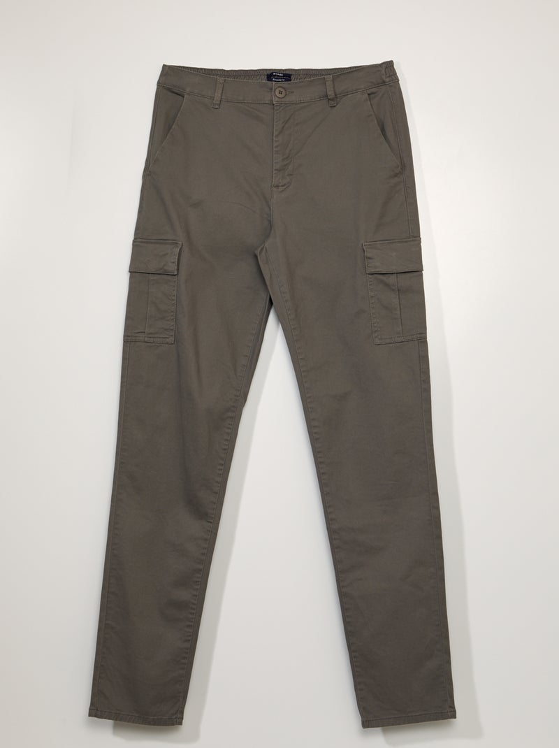 Pantalón recto multibolsillos +1,90 m - L38 KAKI - Kiabi