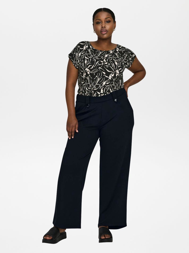 Pantalón recto 'Only Carmakoma' NEGRO - Kiabi