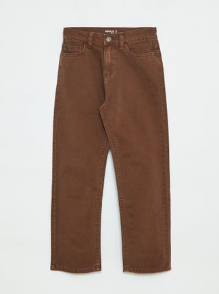 Pantalón recto regular fit con 5 bolsillos