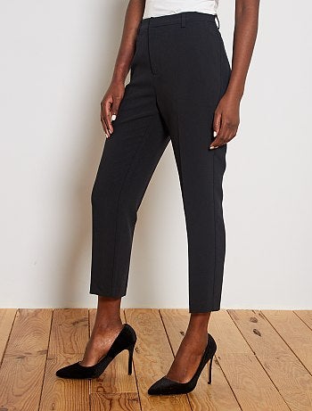 Pantalón recto tobillero elástico en la parte trasera - Kiabi