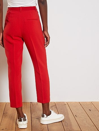 Pantalón recto tobillero elástico en la parte trasera - Kiabi