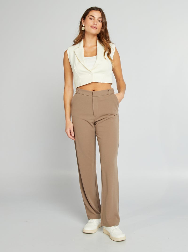 Pantalón recto vaporoso 'JDY' BEIGE - Kiabi