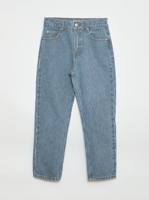 Pantalón recto vaquero con estampado - Kiabi