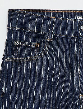 Pantalón recto vaquero con estampado