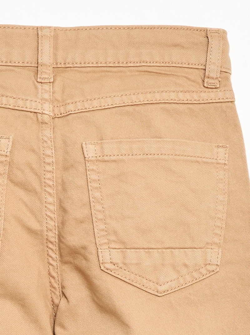 Pantalón regular 5 bolsillos Beige - Kiabi