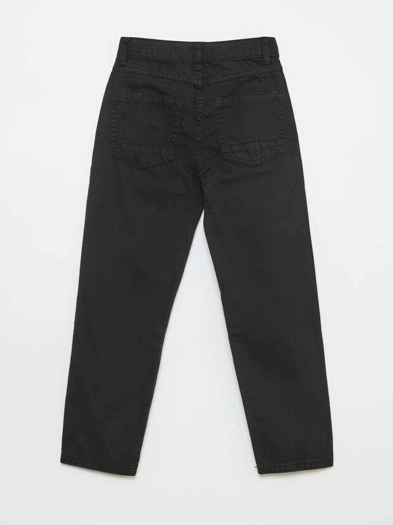 Pantalón regular 5 bolsillos Negro - Kiabi