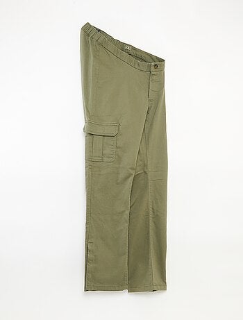 Pantalón regular con bolsillos con solapa - Fácil de Poner