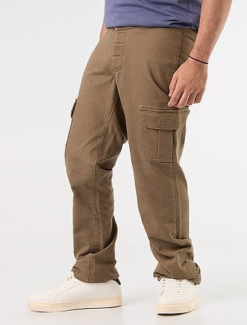 Pantalón regular con bolsillos de solapa - colección fácil de poner