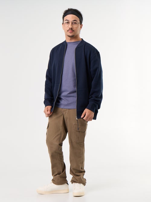 Pantalón regular con bolsillos de solapa - colección fácil de poner - Kiabi