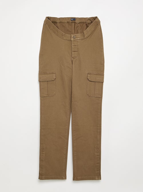 Pantalón regular con bolsillos de solapa - colección fácil de poner - Kiabi