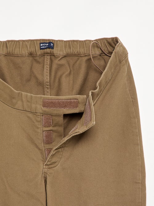 Pantalón regular con bolsillos de solapa - colección fácil de poner - Kiabi