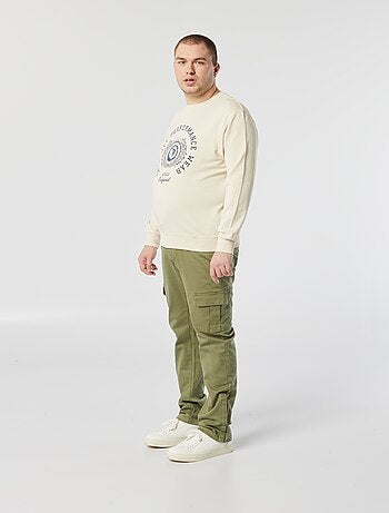 Pantalón regular con bolsillos de solapa - colección fácil de poner