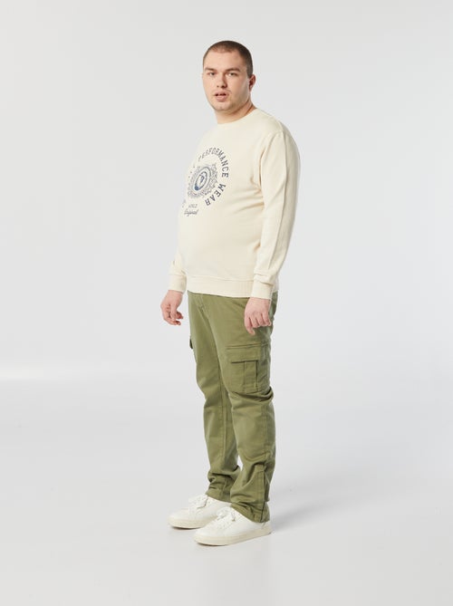 Pantalón regular con bolsillos de solapa - colección fácil de poner - Kiabi