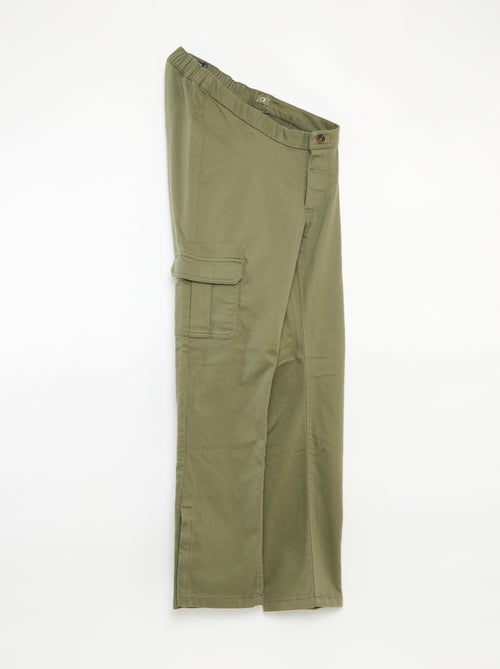 Pantalón regular con bolsillos de solapa - colección fácil de poner - Kiabi