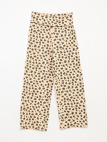 Pantalón regular con cintura elástica