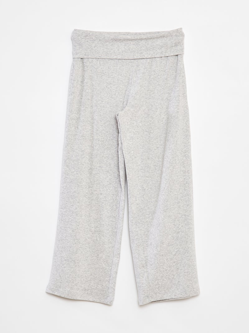 Pantalón regular con cintura elástica Gris - Kiabi