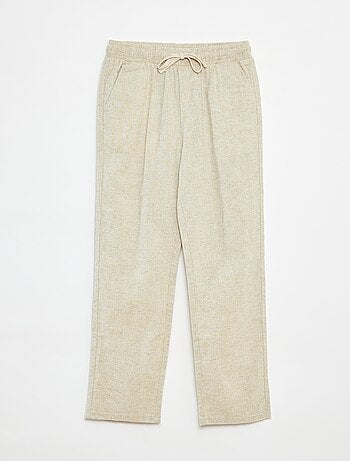 Pantalón regular de lino