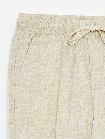 Pantalón regular de lino
