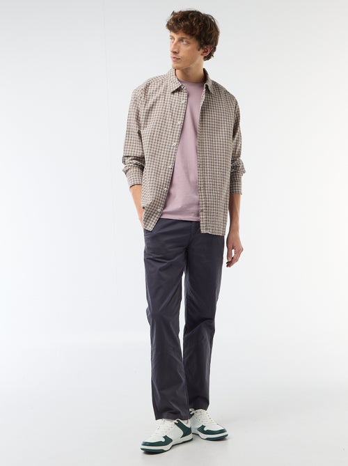 Pantalón regular de twill - Kiabi