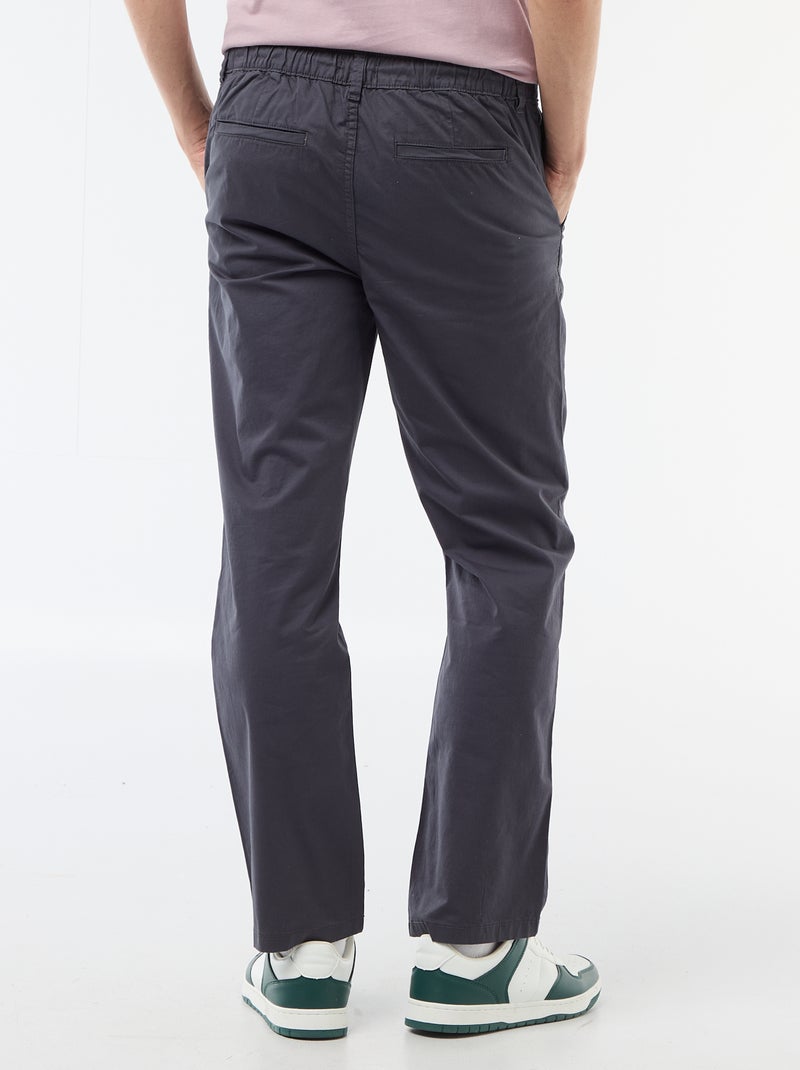 Pantalón regular de twill Azul - Kiabi