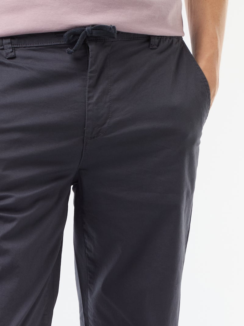 Pantalón regular de twill Azul - Kiabi
