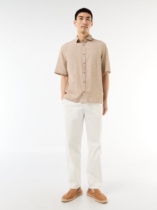 Pantalón regular de twill - Kiabi