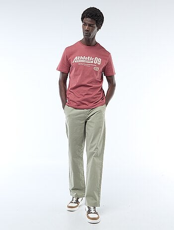 Pantalón regular de twill