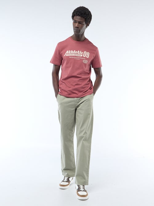 Pantalón regular de twill - Kiabi