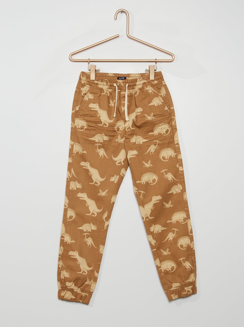 Pantalón regular estampado BEIGE - Kiabi