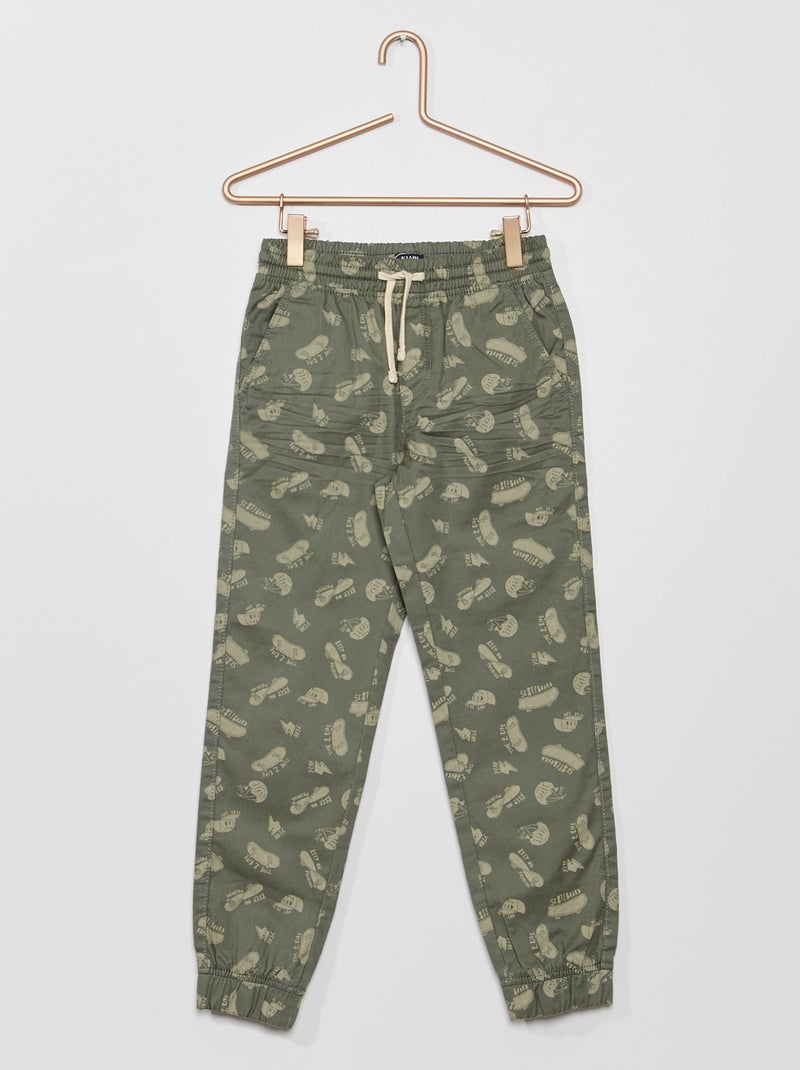 Pantalón regular estampado KAKI - Kiabi