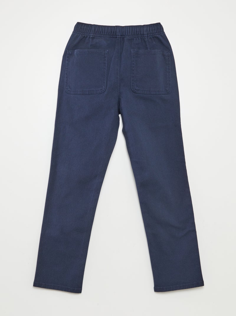 Pantalón regular liso azul - Kiabi