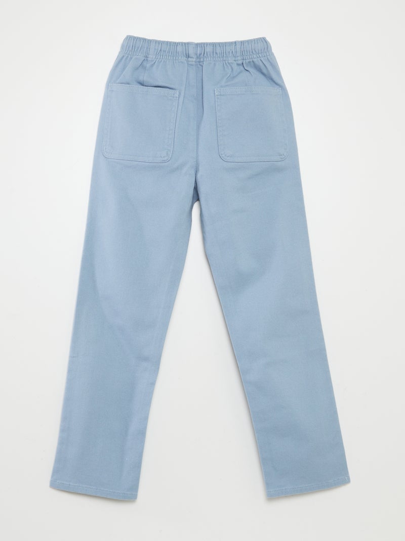 Pantalón regular liso AZUL - Kiabi
