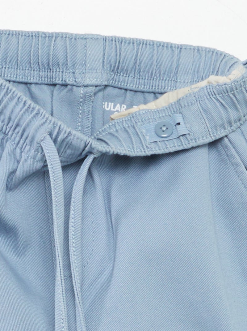 Pantalón regular liso AZUL - Kiabi