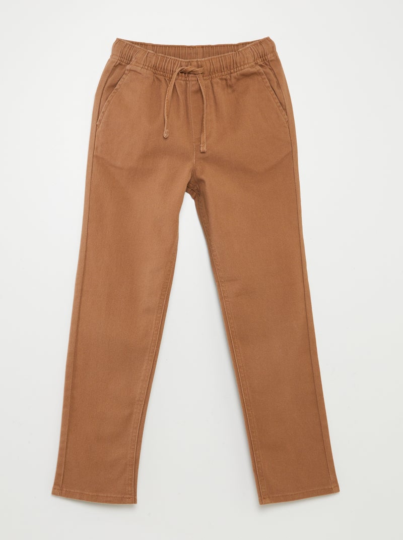 Pantalón regular liso BEIGE - Kiabi