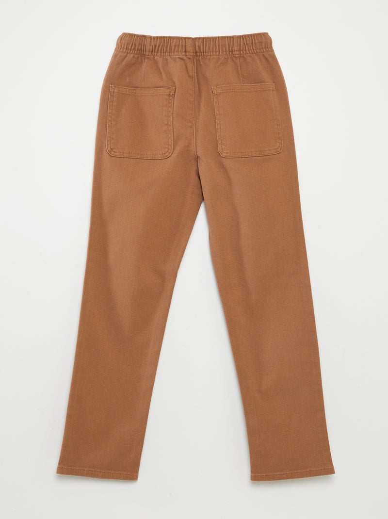 Pantalón regular liso BEIGE - Kiabi