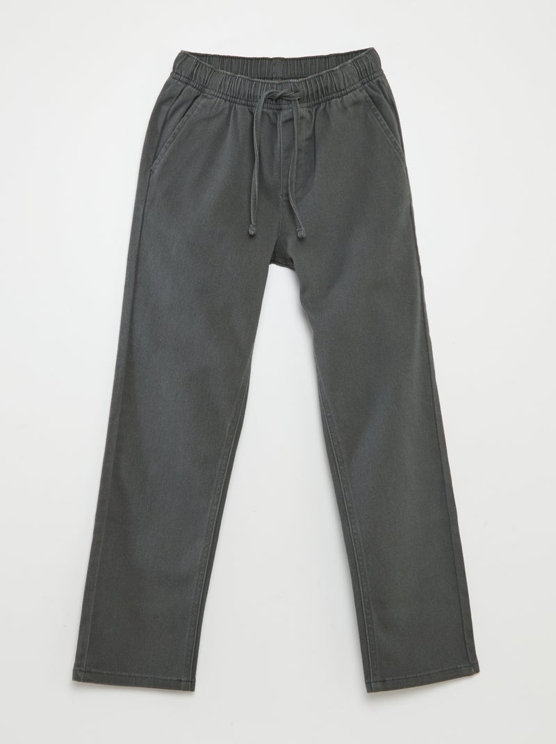 Pantalón regular liso KAKI - Kiabi