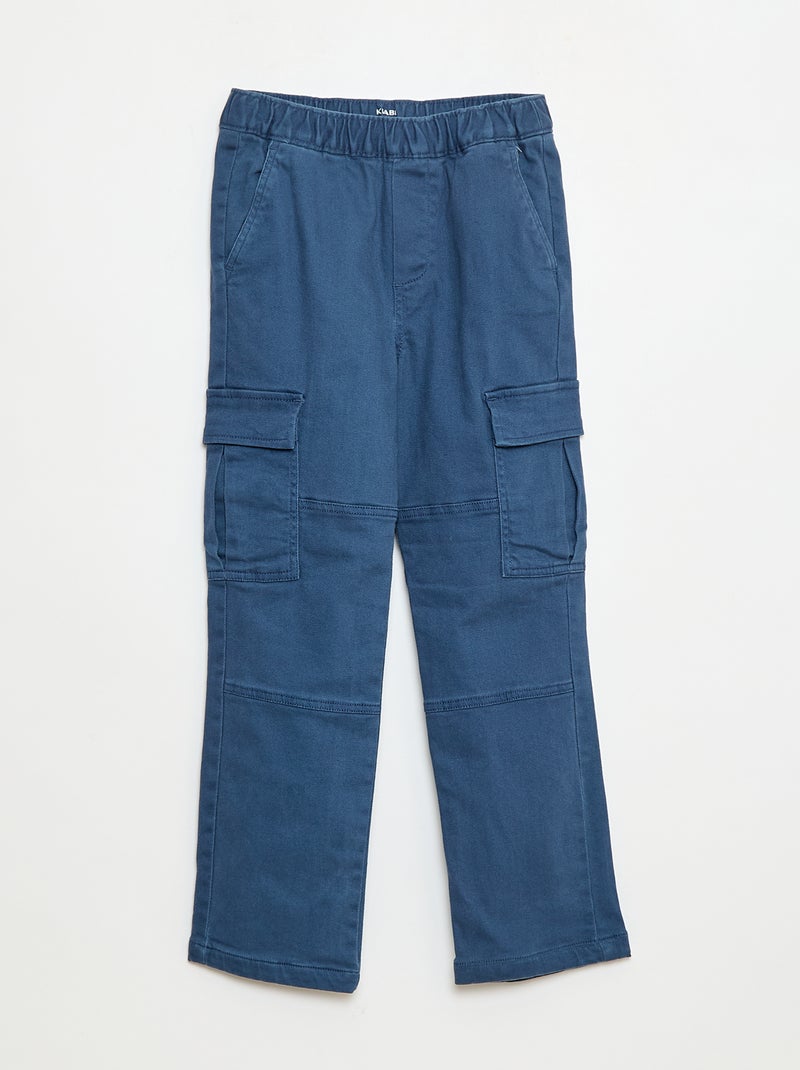 Pantalón regular multibolsillos Azul - Kiabi