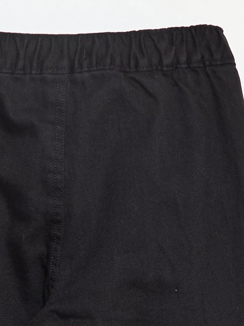 Pantalón regular multibolsillos Negro - Kiabi
