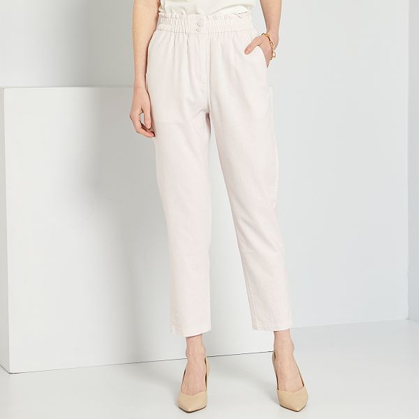 Pantalón regular vaporoso Mujer talla 34 a 48 - ROSA - Kiabi - 18,00€