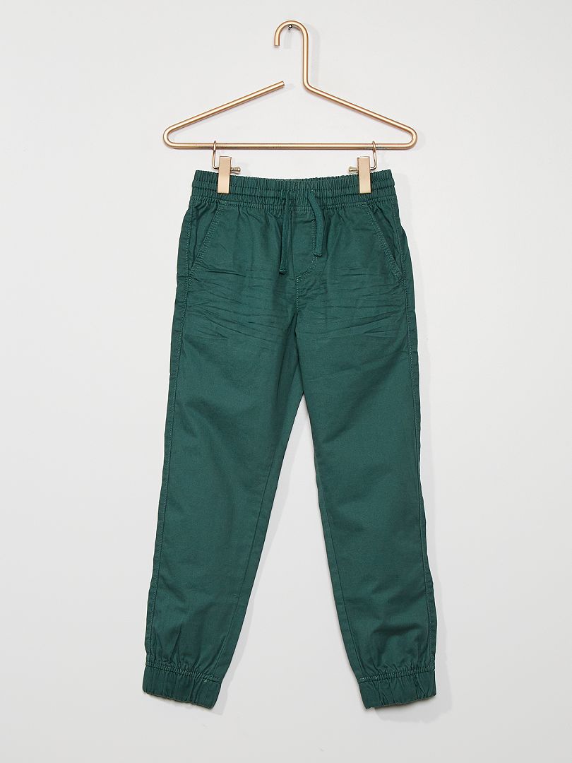 Pantalón regular verde oscuro - Kiabi