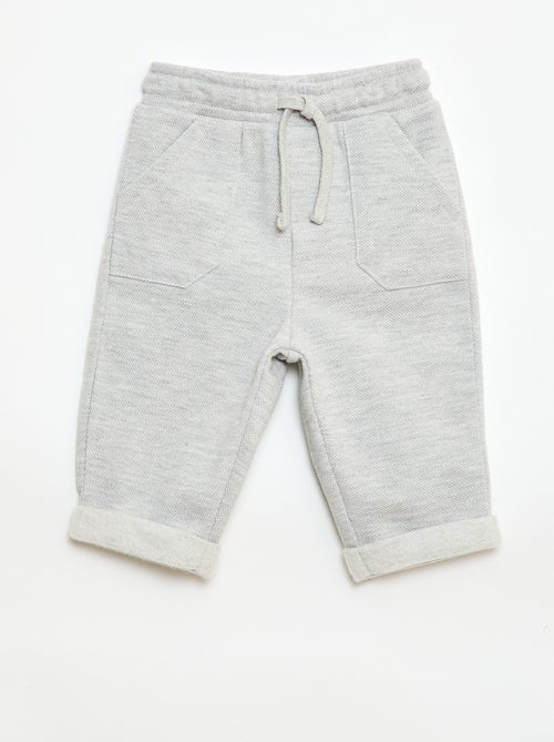 Pantalón relax de punto piqué - Kiabi