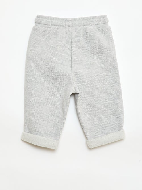 Pantalón relax de punto piqué - Kiabi