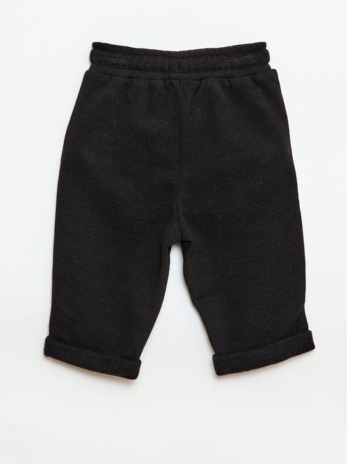 Pantalón relax de punto piqué - Kiabi