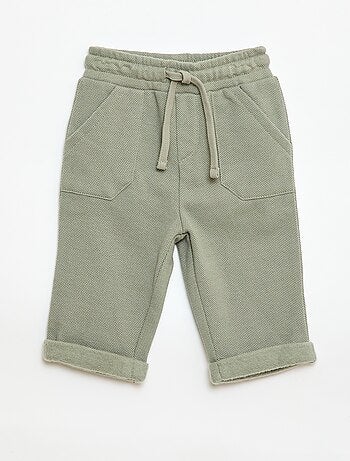 Pantalón relax de punto piqué