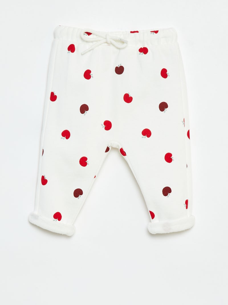 Pantalón sarouel estampado Blanco - Kiabi